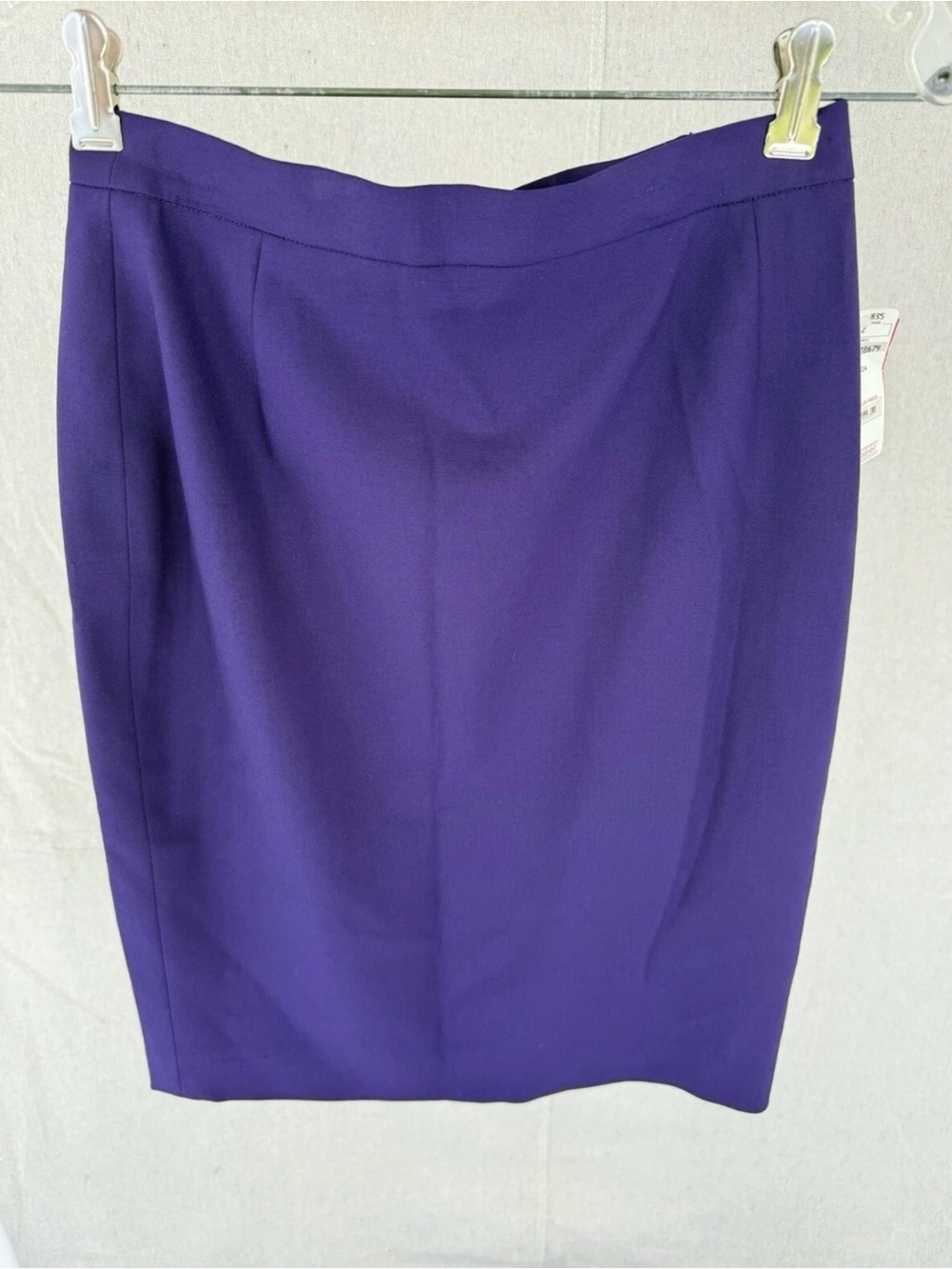 NWT Escada Vintage Purple Wool Pencil Skirt Size 36 Luxury Career